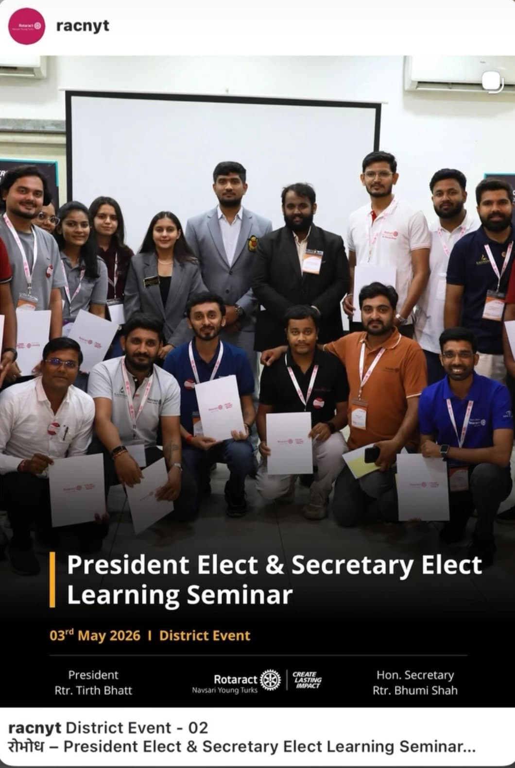 President Elect & Secretary Elect Seminar